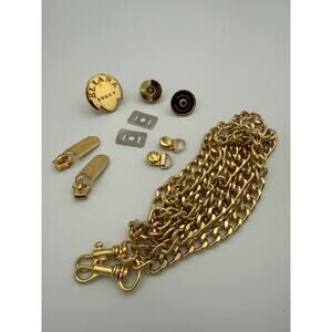 Vintage Gold Tone Handbag Hardware Lot 49” Chain Strap Purse Repair Salvage